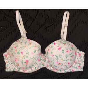 No Boundaries Light Pink Floral Lace Lightly Lined Underwire Bra, 36D